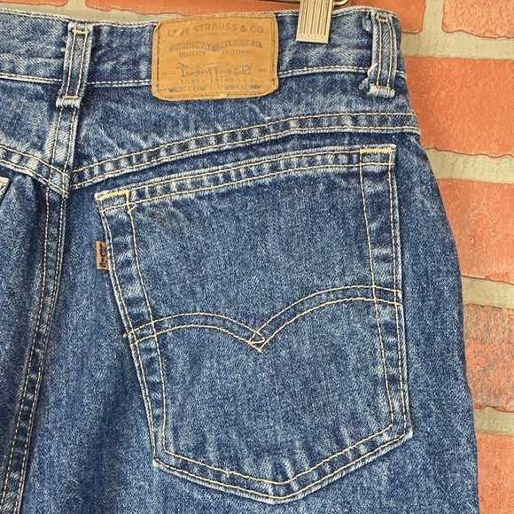 RARE Vintage 80’s Levi’s 573 High Waisted Orange Tab Tapered Pleated Mom Jean 28 - Picture 11 of 16